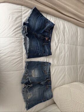 Both Indigo Rein Distressed Denim Shorts - Blue, So favorite high rise shortie